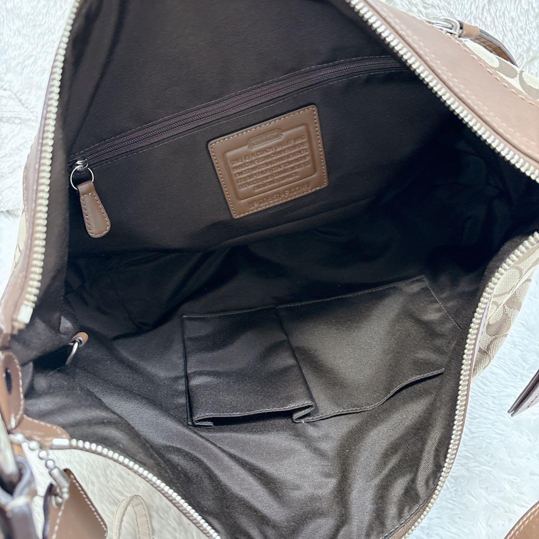 Coach コーチ シグネチャー柄 ホーボー ワンショルダーバッグ