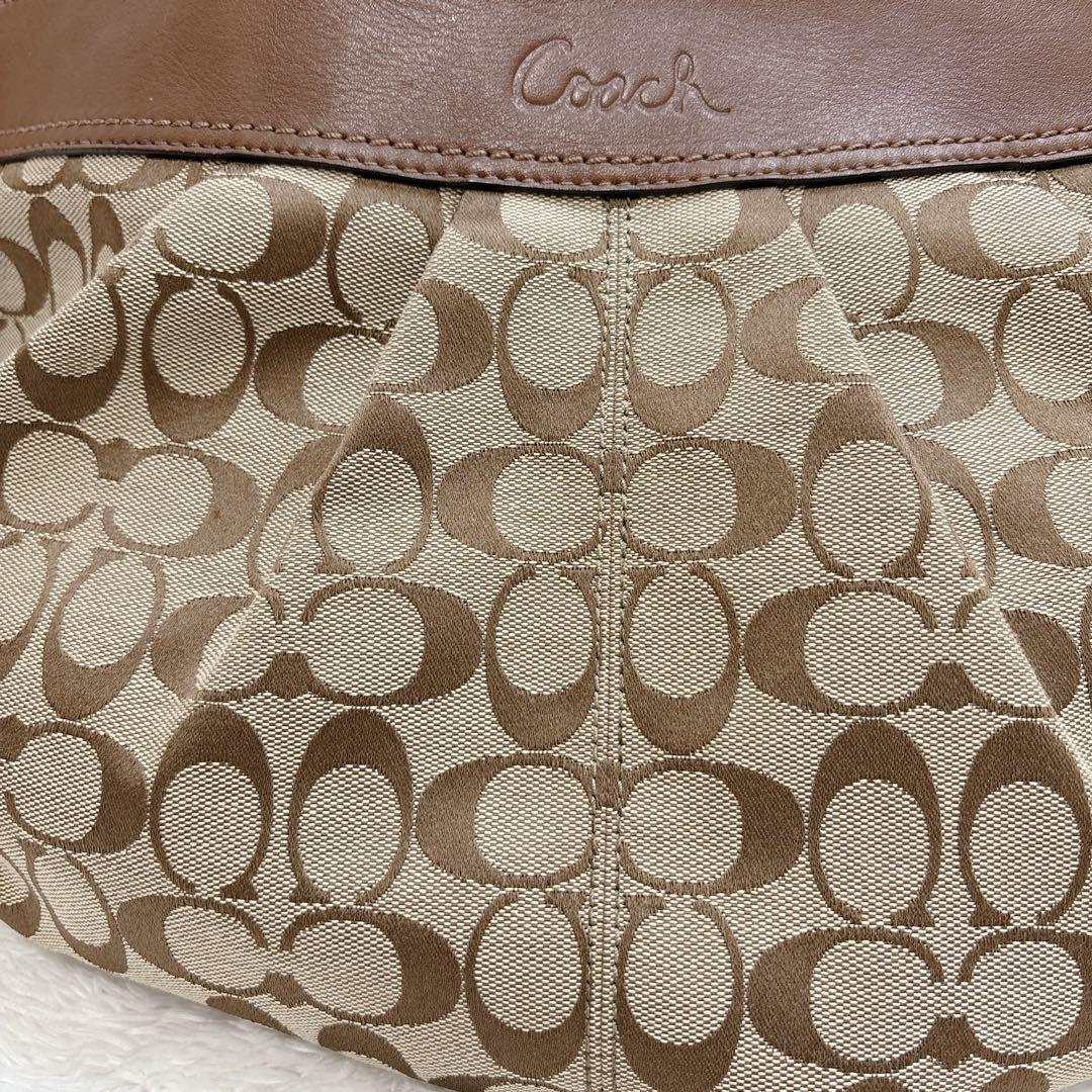 Coach コーチ シグネチャー柄 ホーボー ワンショルダーバッグ