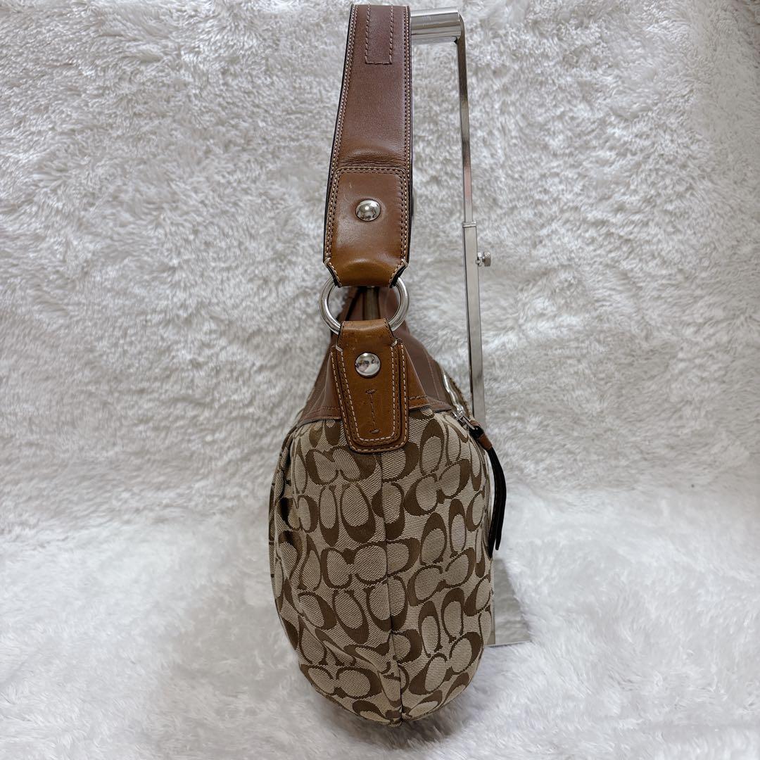 Coach コーチ シグネチャー柄 ホーボー ワンショルダーバッグ