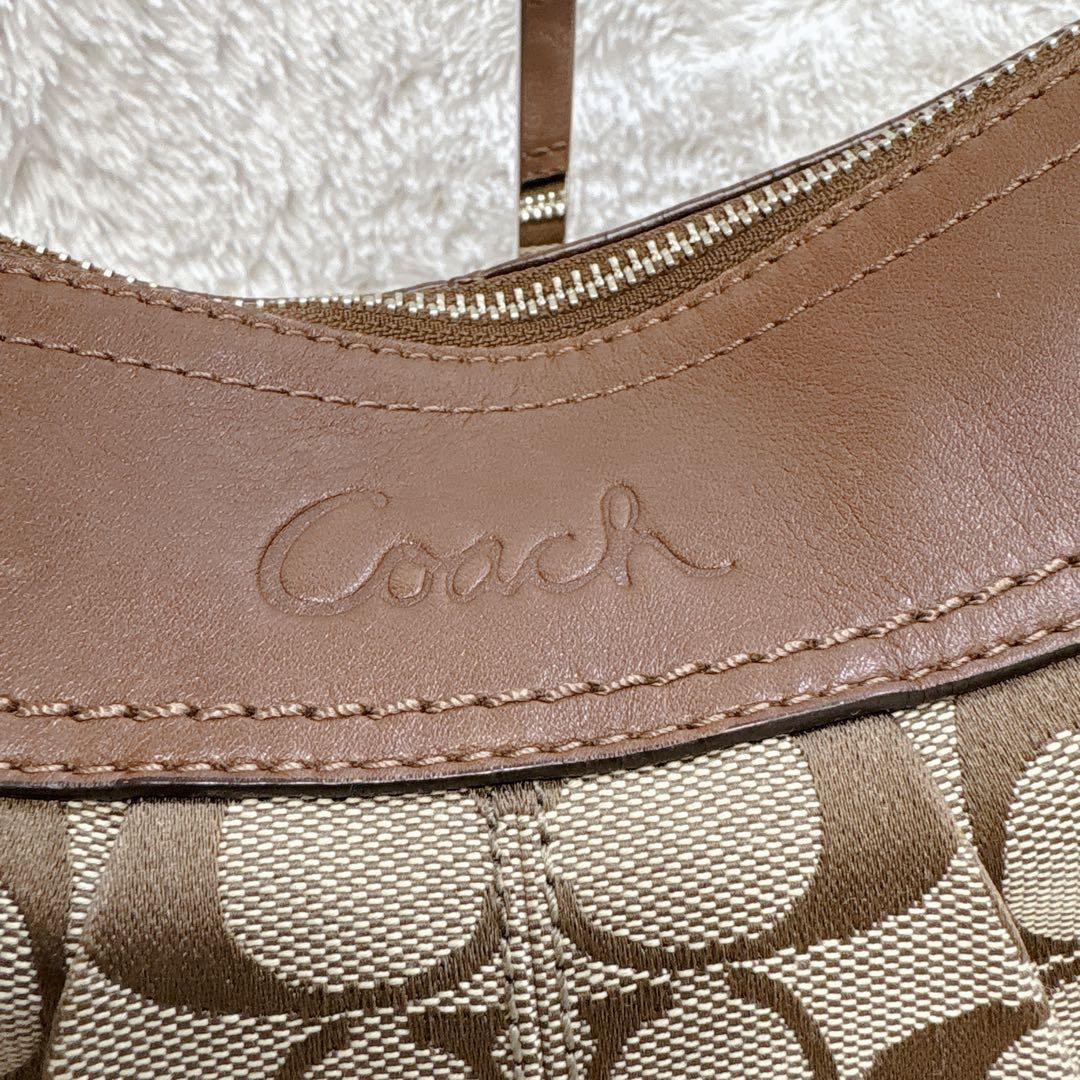 Coach コーチ シグネチャー柄 ホーボー ワンショルダーバッグ