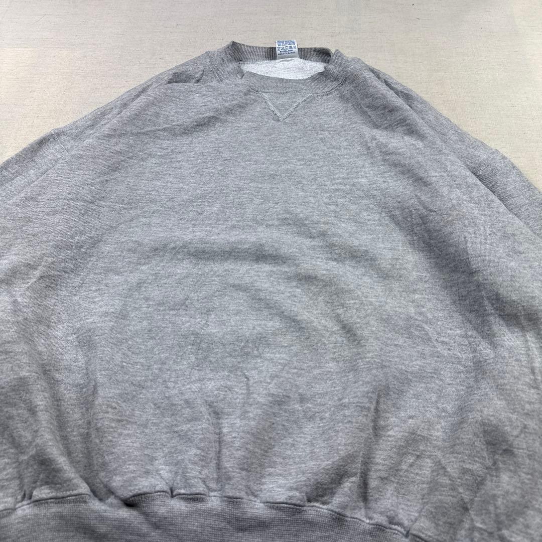 90s USA製 RUSSELL ラッセル スウェット 前V グレー XL