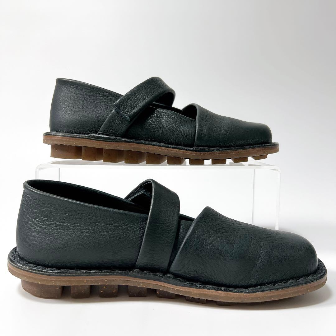 《極美品》トリッペン Ahead ベロクロストラップシューズ ネイビー 36