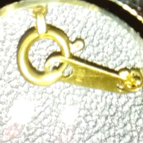 k18一粒ダイヤ0.09ctネックレス ボールチェーン