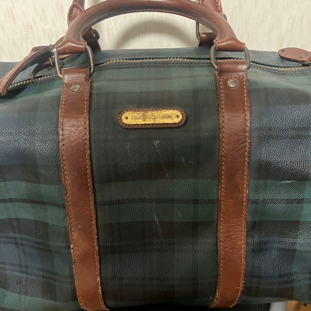 ポロラルフローレン ボストンバッグ レザー 大容量