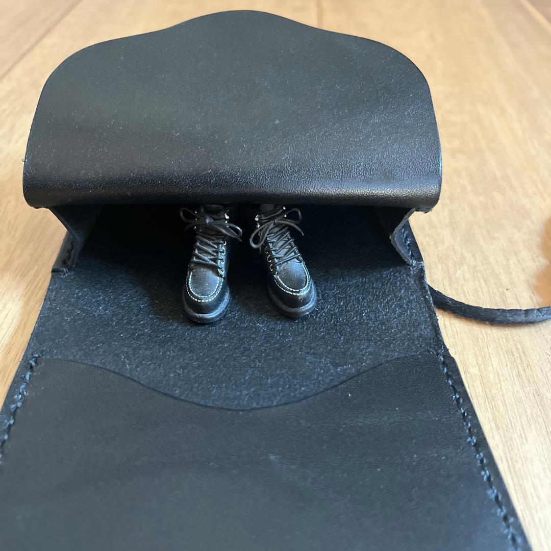 フラワーコンチョ　ハンドメイド　ケース　ブラック