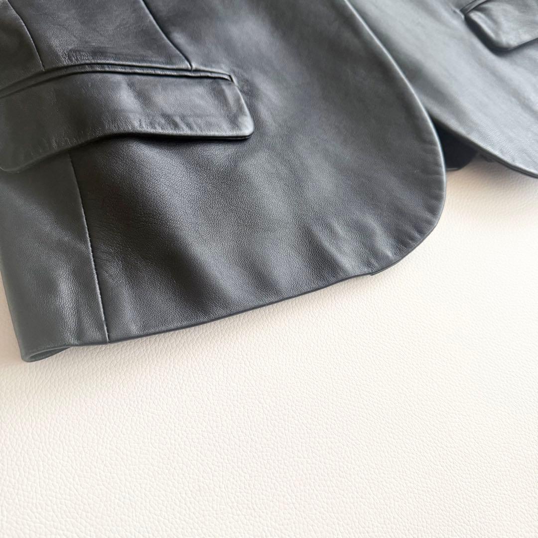 【バリー】レザージャケット 羊革 ブラック テーラード 高級感 イタリア製 40