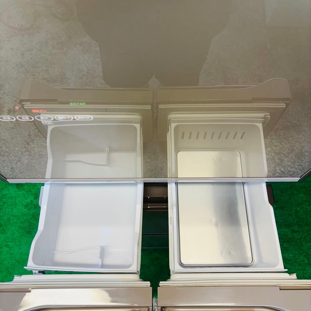 日立 401L 冷蔵庫 大容量 ガラス面 シャンパン 訳あり【地域限定配送無料】