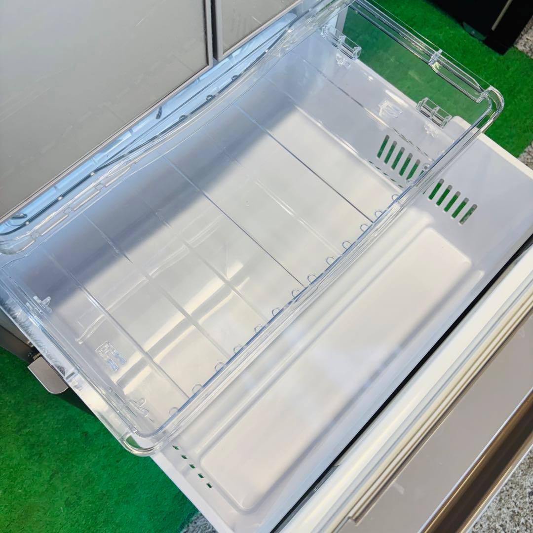 日立 401L 冷蔵庫 大容量 ガラス面 シャンパン 訳あり【地域限定配送無料】