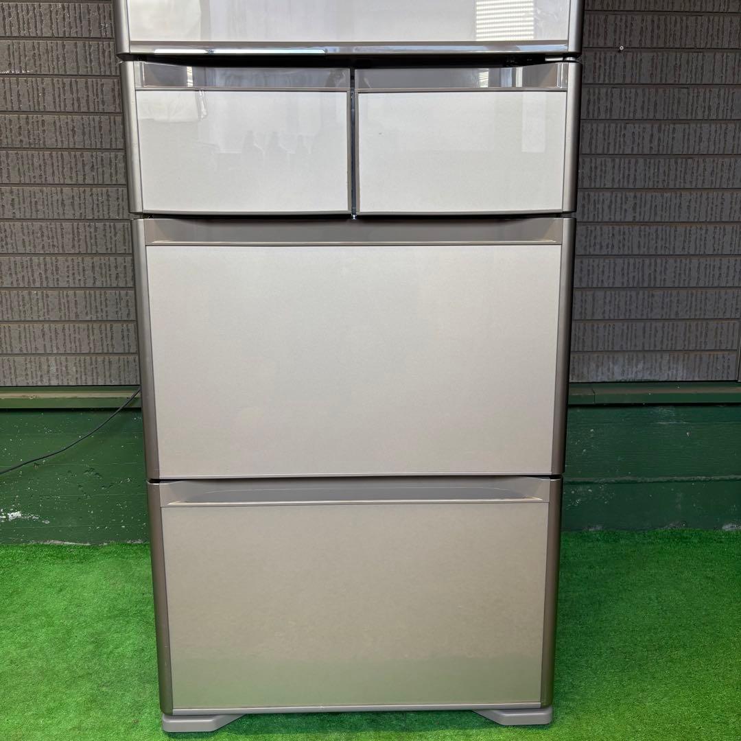 日立 401L 冷蔵庫 大容量 ガラス面 シャンパン 訳あり【地域限定配送無料】