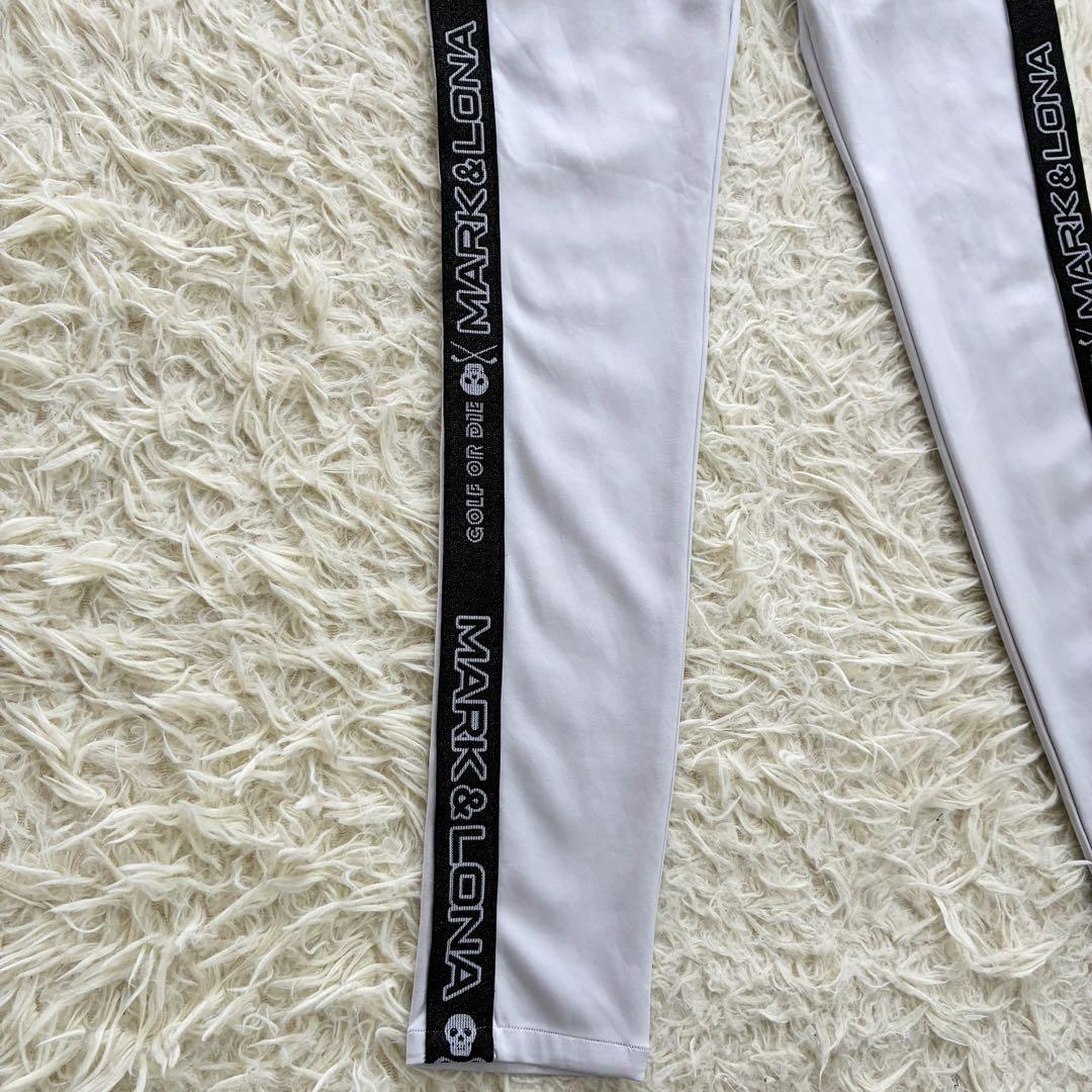 MARK & LONA ドクロタグ ロゴライン パンツ スキニー