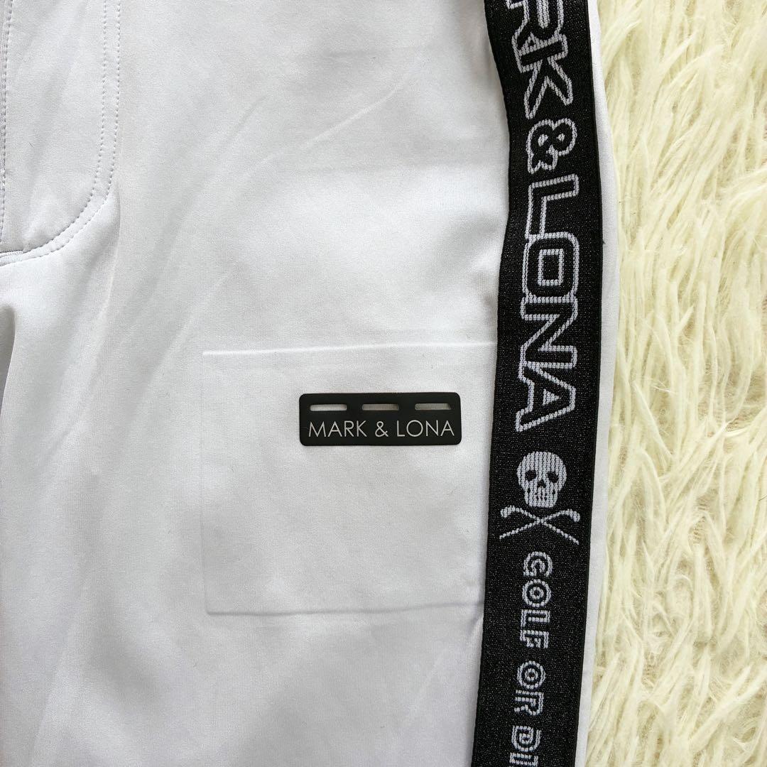 MARK & LONA ドクロタグ ロゴライン パンツ スキニー