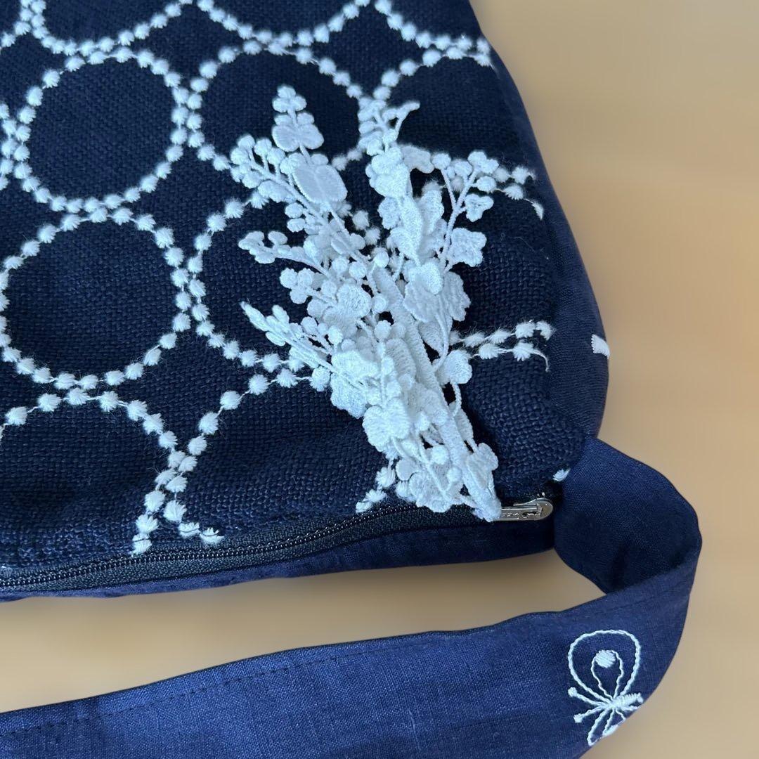 斜めがけバッグ ミナペルホネン（刺繍 リネン 好きな方にも）