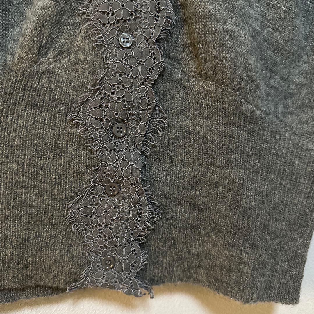 aimeine シアーモヘヤレースカーディガン