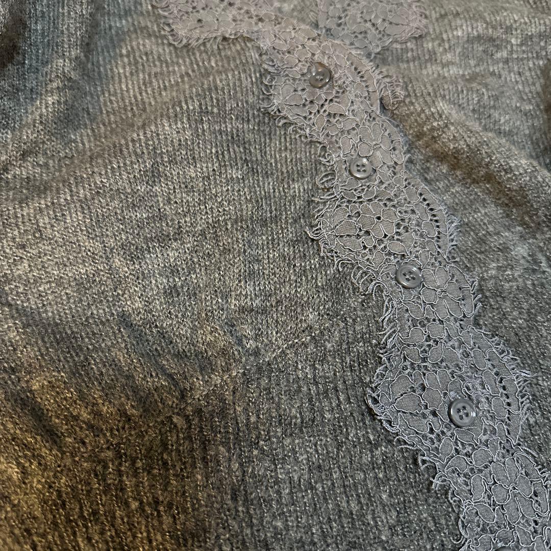 aimeine シアーモヘヤレースカーディガン