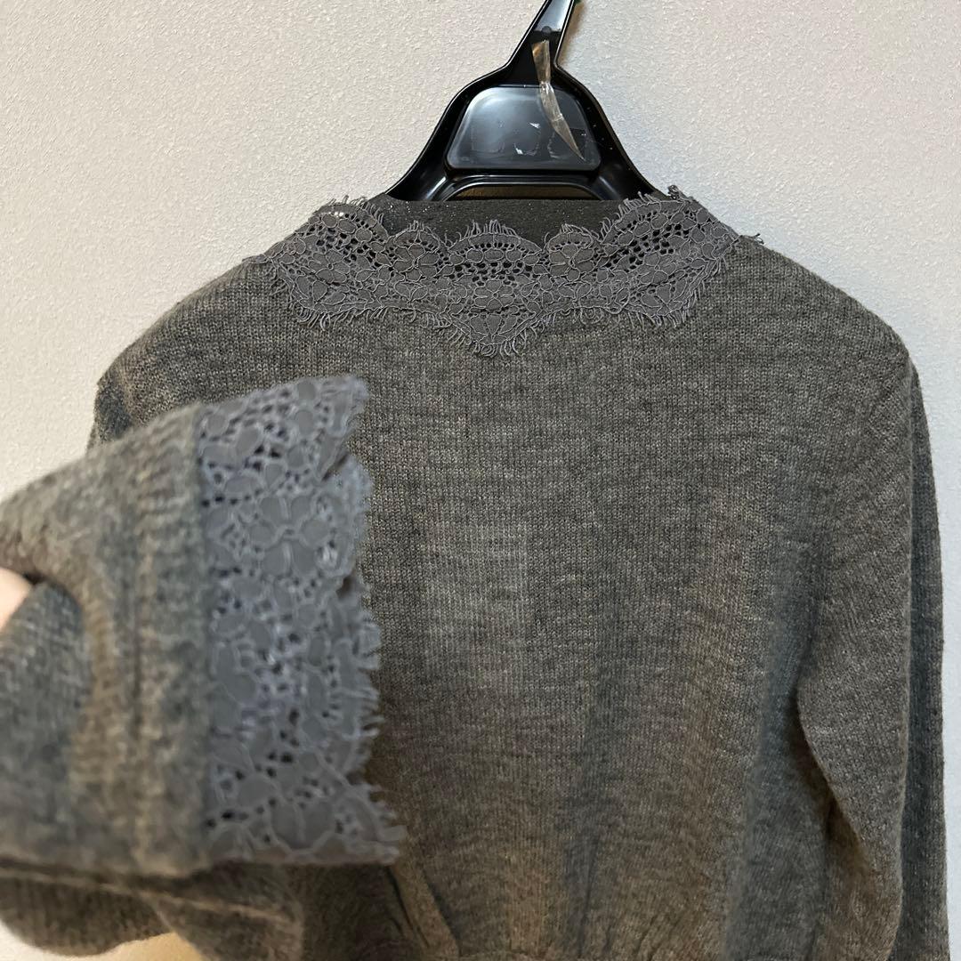 aimeine シアーモヘヤレースカーディガン