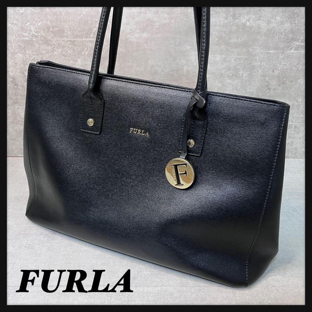 t31【美品】フルラ ビジネス トート バッグ A4サイズ ショルダー 入手困難