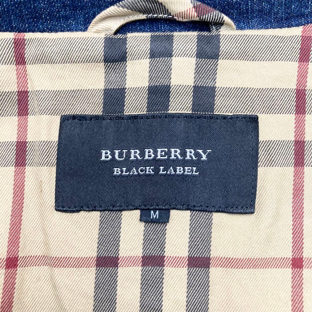 バーバリーブラックレーベル デニム アンコンジャケット ノバチェック