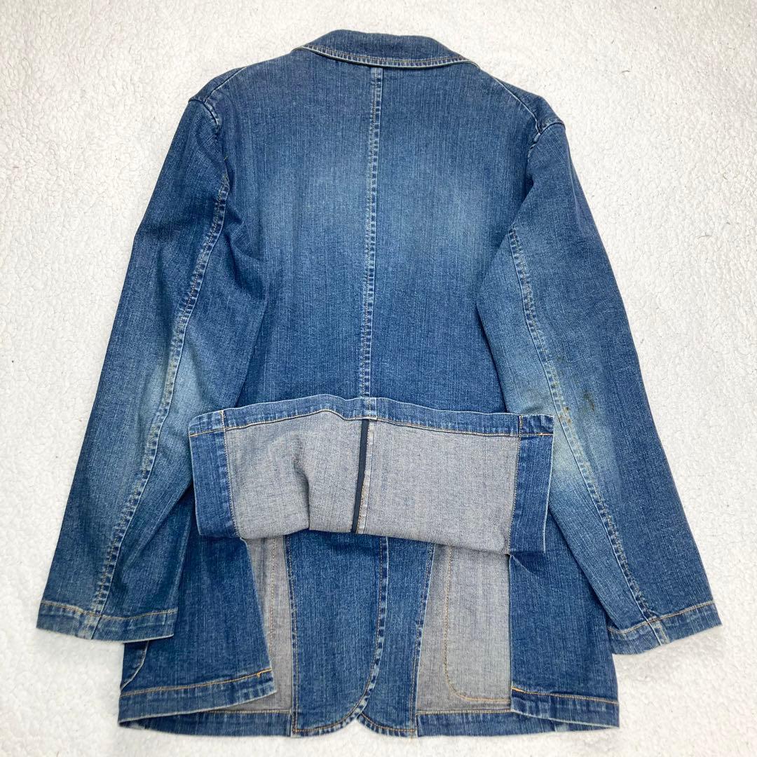 バーバリーブラックレーベル デニム アンコンジャケット ノバチェック