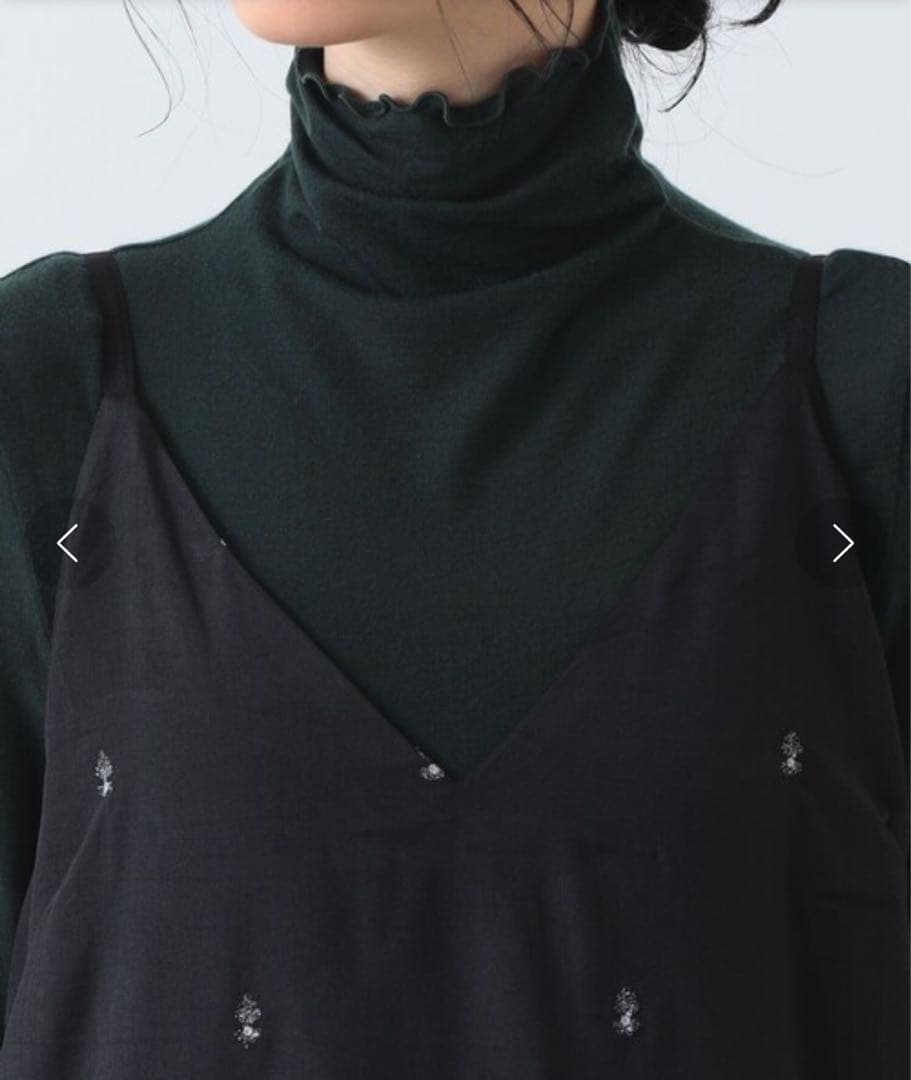 美品ne Quittez pas エンブロイダリーキャミソールドレスワンピース