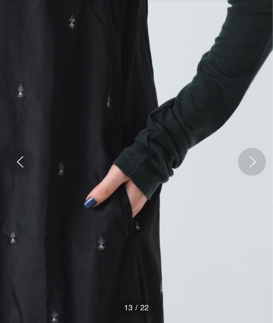 美品ne Quittez pas エンブロイダリーキャミソールドレスワンピース