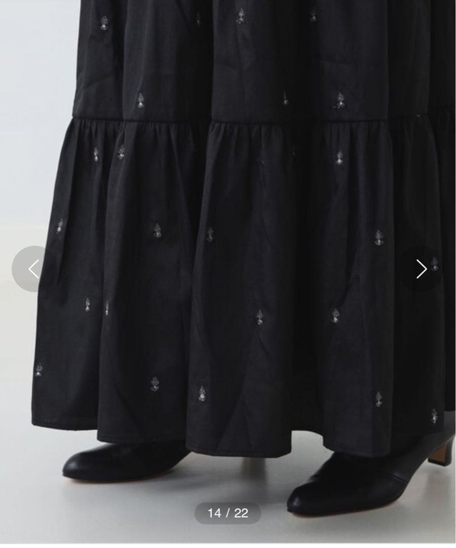 美品ne Quittez pas エンブロイダリーキャミソールドレスワンピース