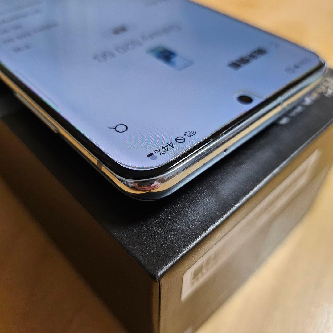 【美品】ドコモ Galaxy S20 SC-51A ブルー 純正イヤホン付