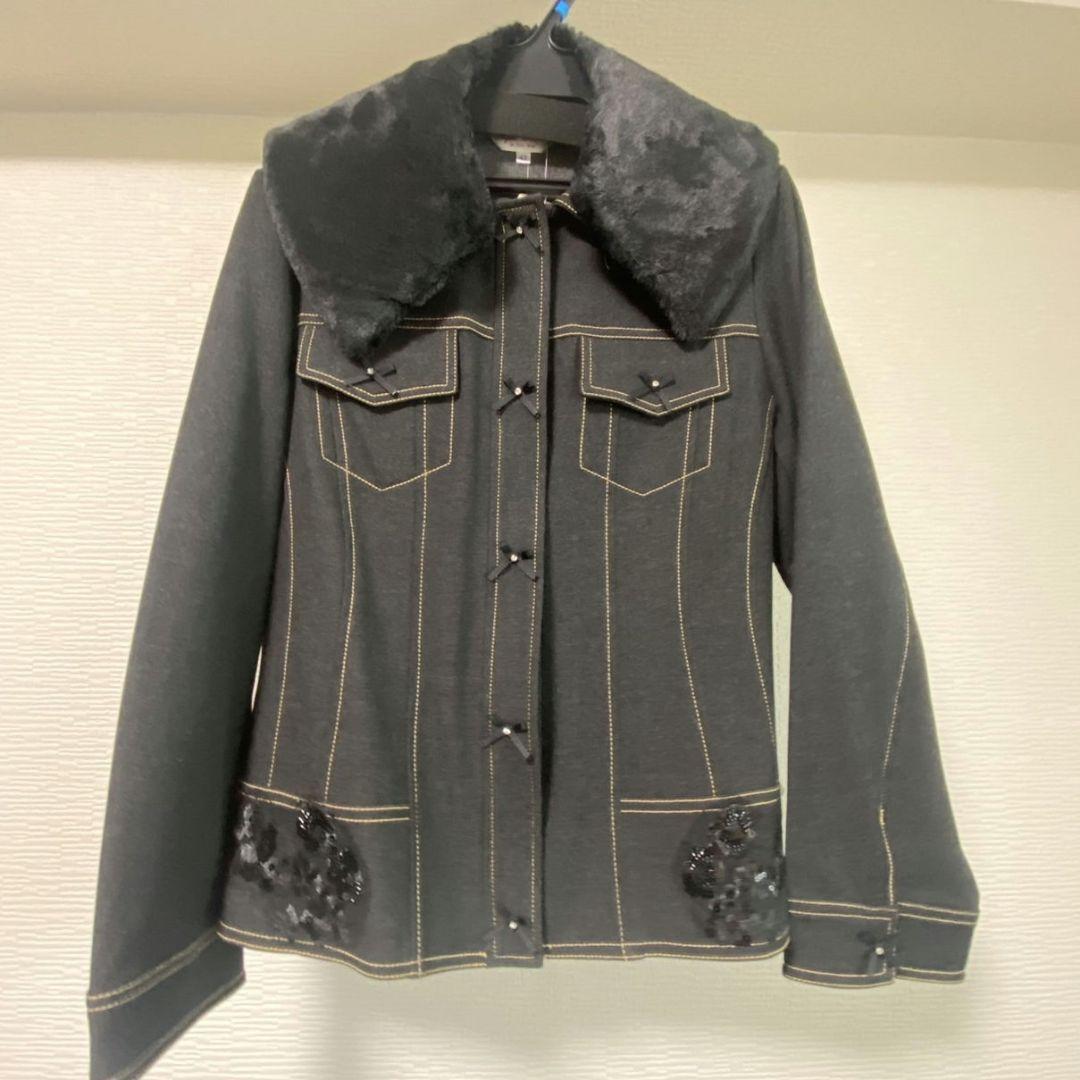 【新品】スーパービューティー♡デニムジャケット42♡ブラック