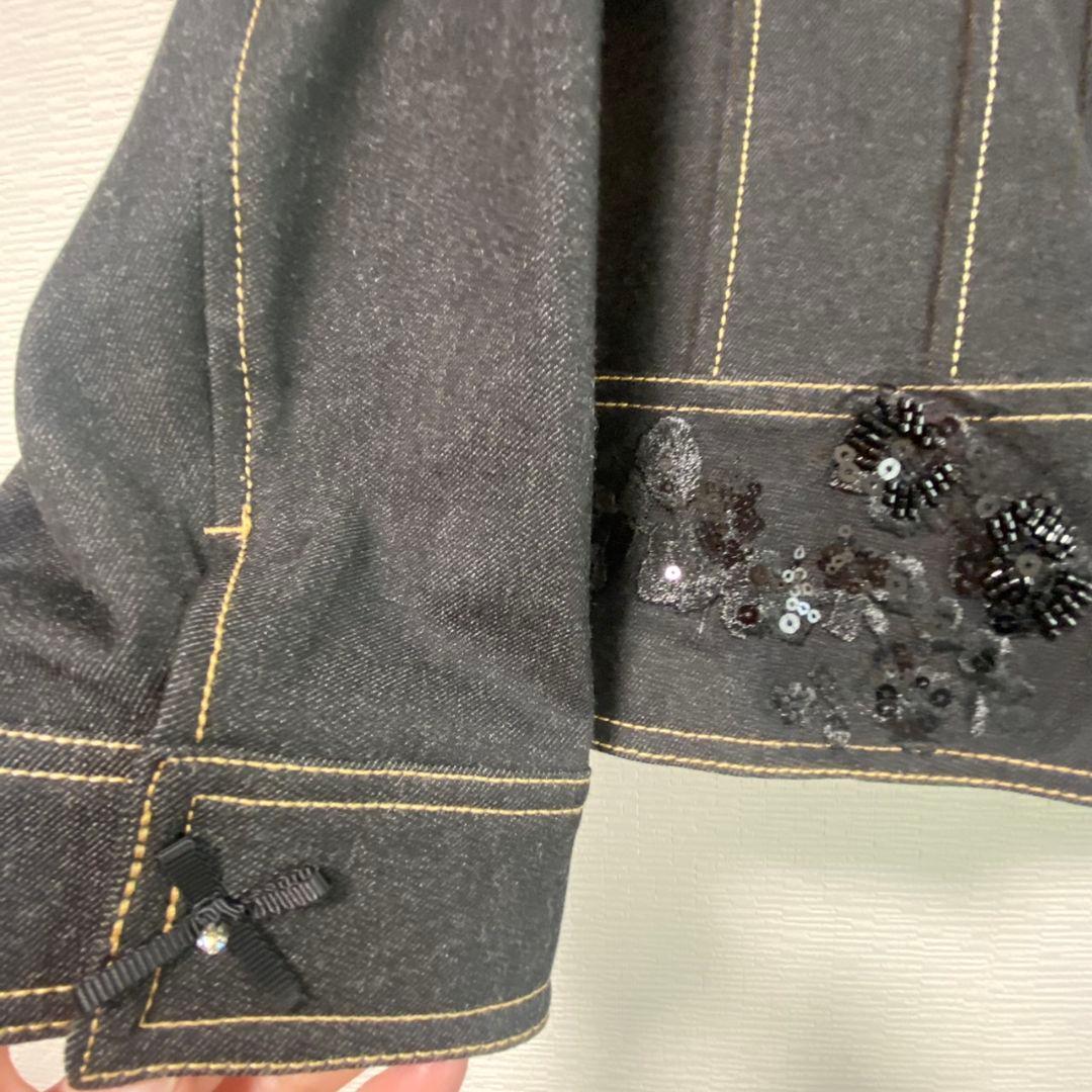 【新品】スーパービューティー♡デニムジャケット42♡ブラック