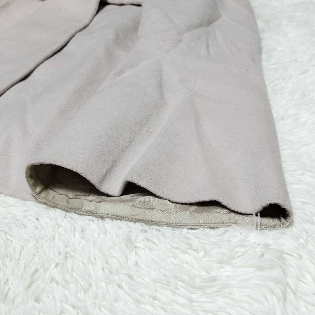 ANAYI スタンドカラーコート アンゴラ混 ビーバーコート フレア袖 38