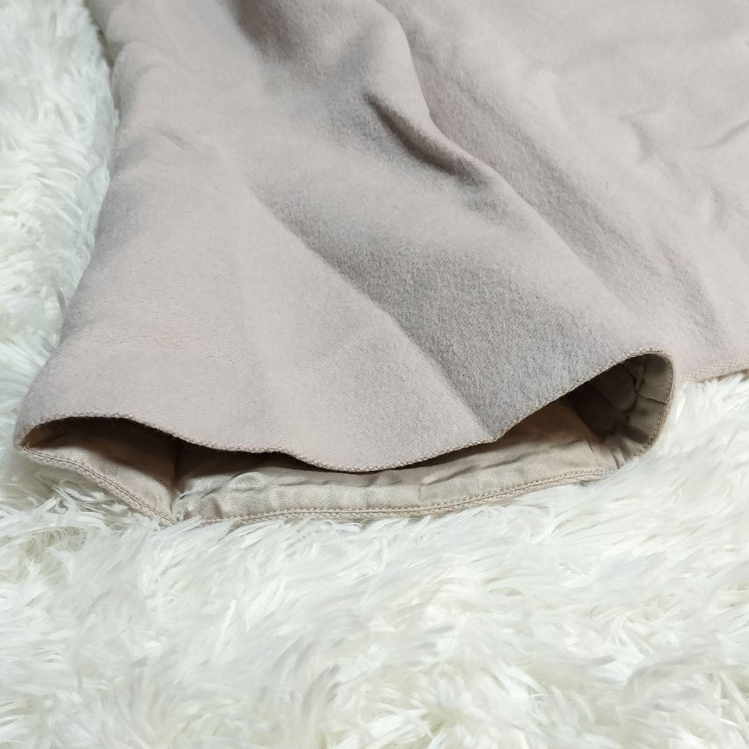 ANAYI スタンドカラーコート アンゴラ混 ビーバーコート フレア袖 38