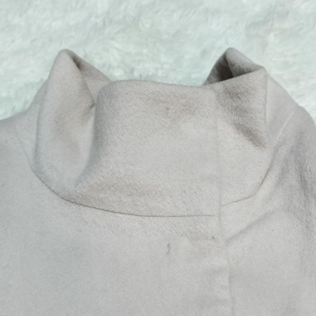 ANAYI スタンドカラーコート アンゴラ混 ビーバーコート フレア袖 38