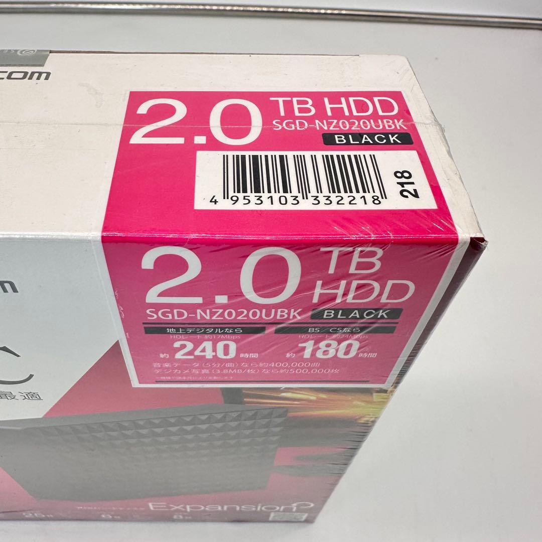 Seagate 2TB 外付けHDD SGD-NZ020UBK ブラック