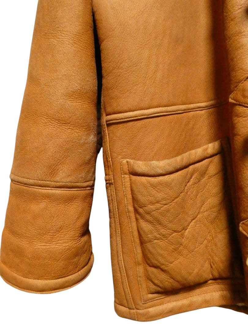 オーバーシルエット＆ビッグサイズ！リアルムートンダッフルパーカーMコート