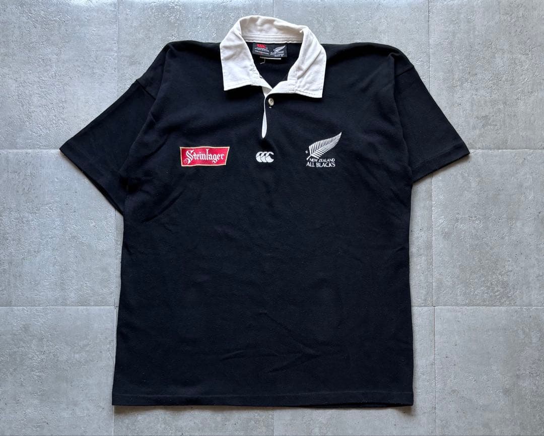 90s Canterbury ニュージーランドオールブラックス ラガーシャツ
