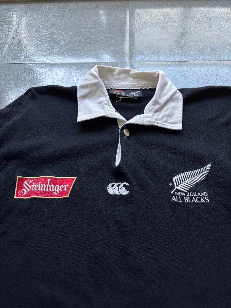 90s Canterbury ニュージーランドオールブラックス ラガーシャツ