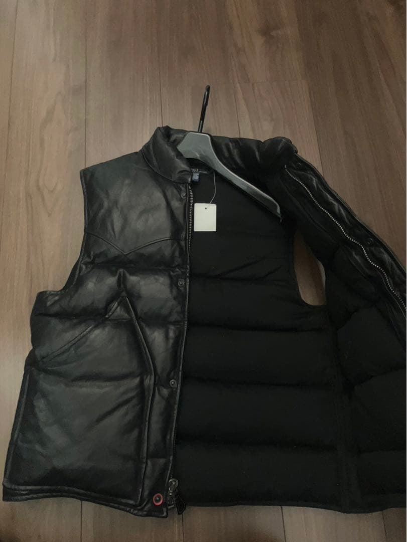 スペシャル！！90sラルフローレン レザーダウンベスト Ralph Lauren