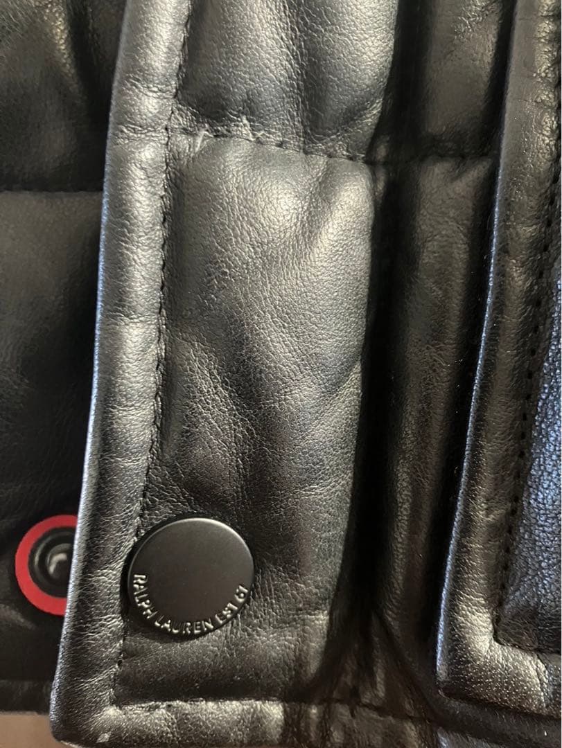 スペシャル！！90sラルフローレン レザーダウンベスト Ralph Lauren