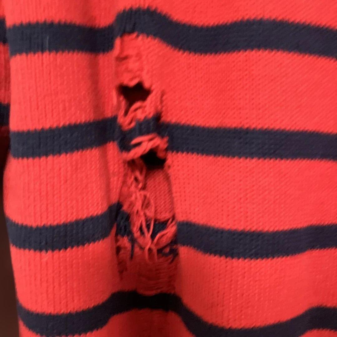 ポロ　ラルフローレン　ボーダー　ダメージ加工