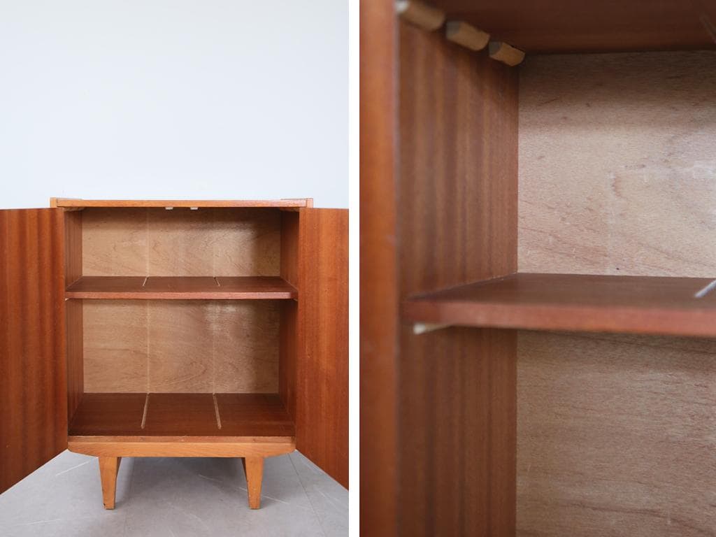 英国アンティークチークキャビネット/木製サイドボード/キッチン収納(91-160