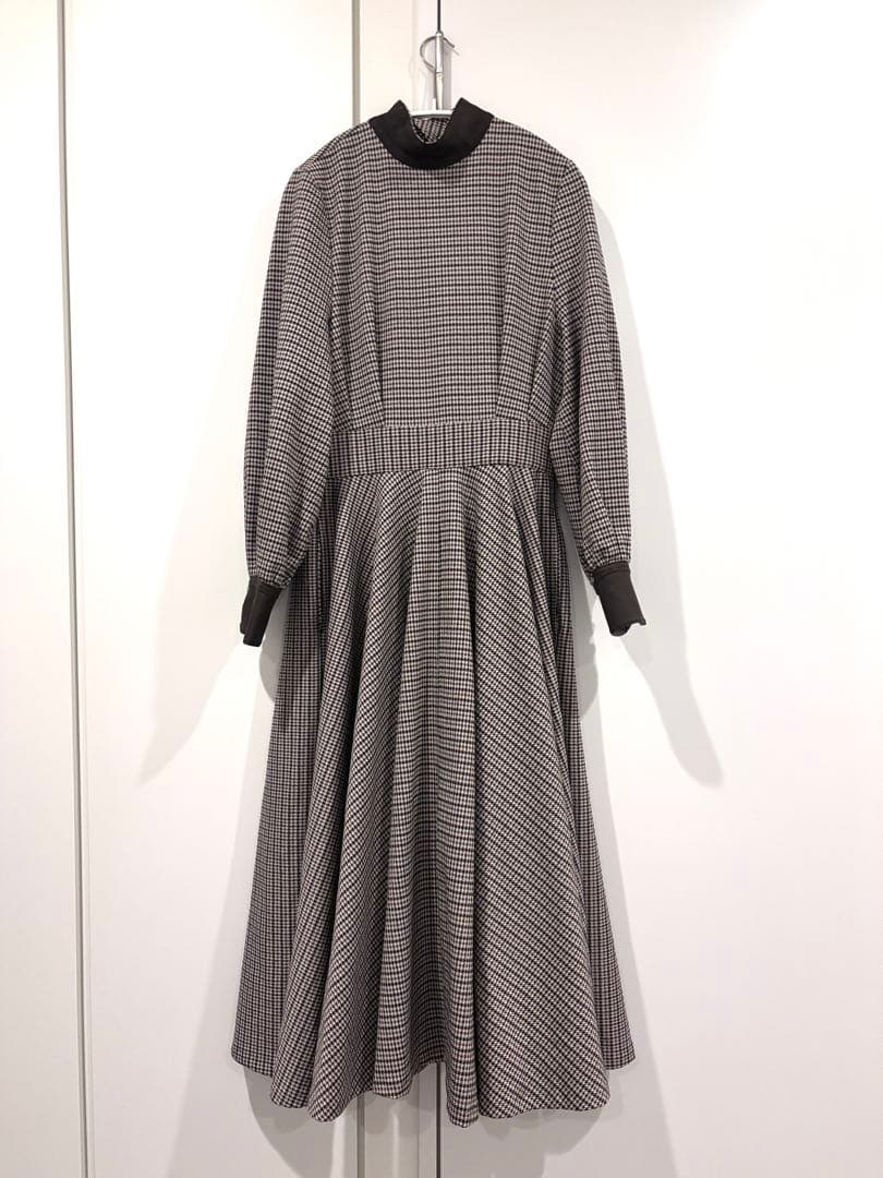 【本日1/25終了】foufou chidori 千鳥チェックロングワンピース1