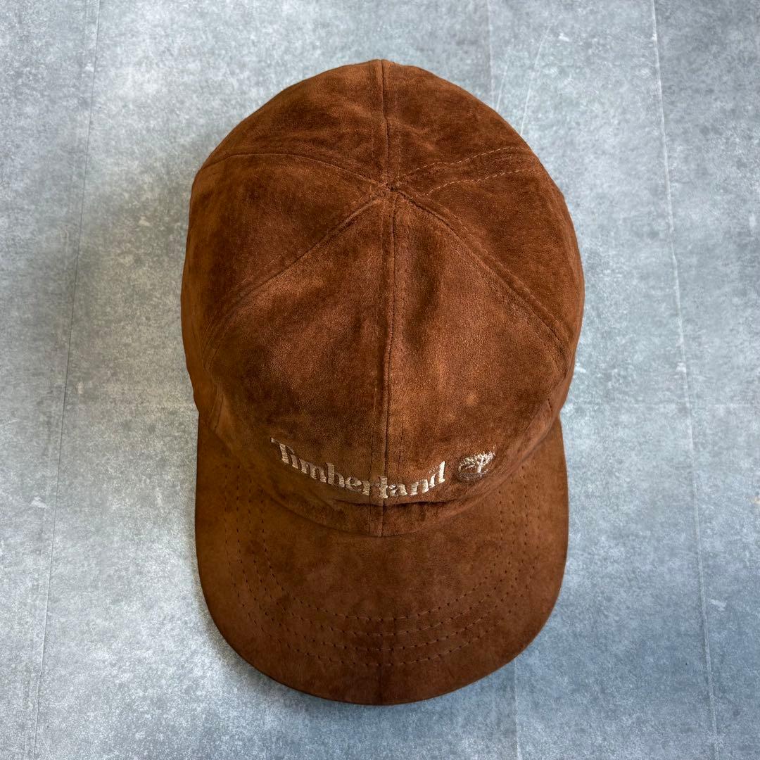 90s USA製 ティンバーランド ゴアテックス スエード キャップ ブラウン