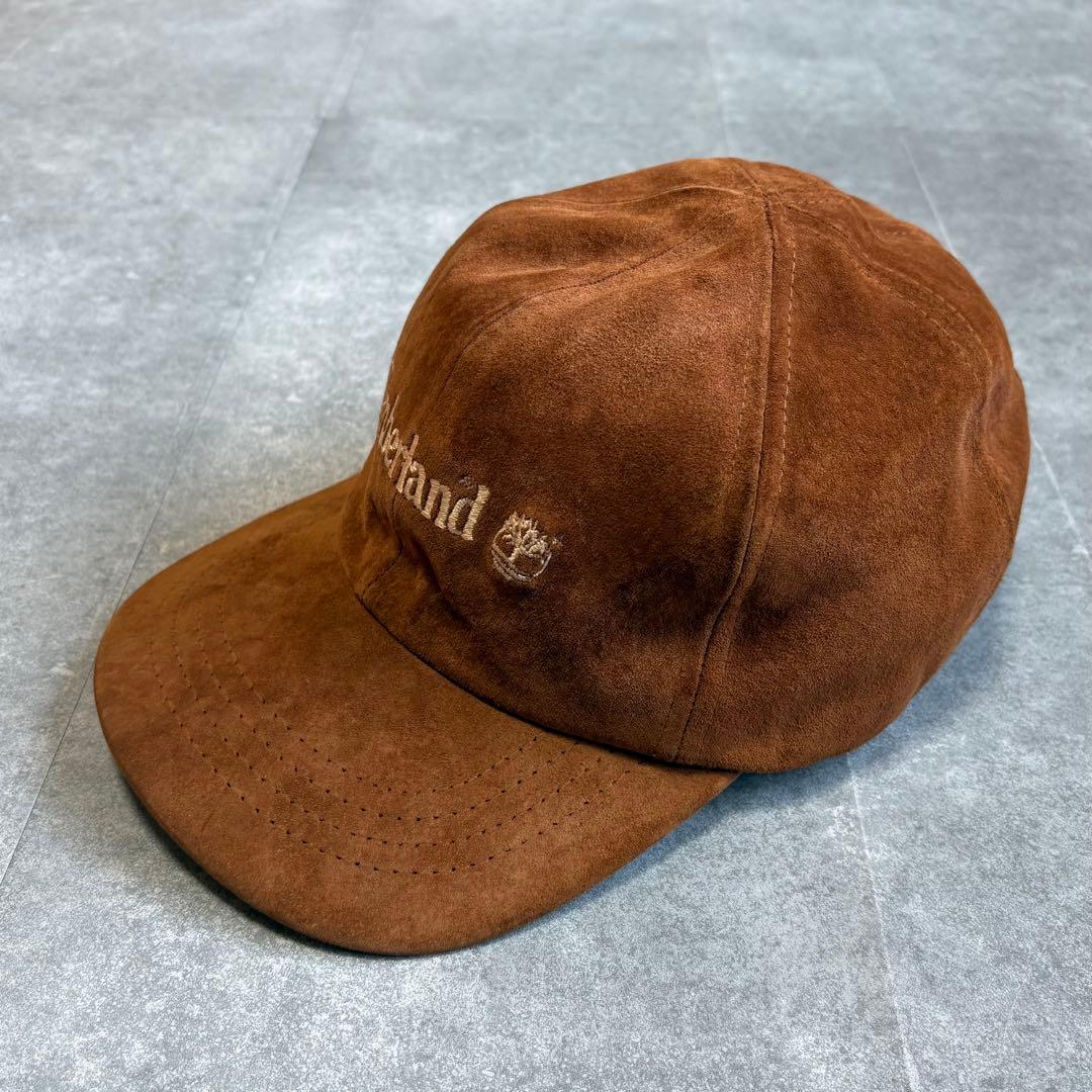 90s USA製 ティンバーランド ゴアテックス スエード キャップ ブラウン