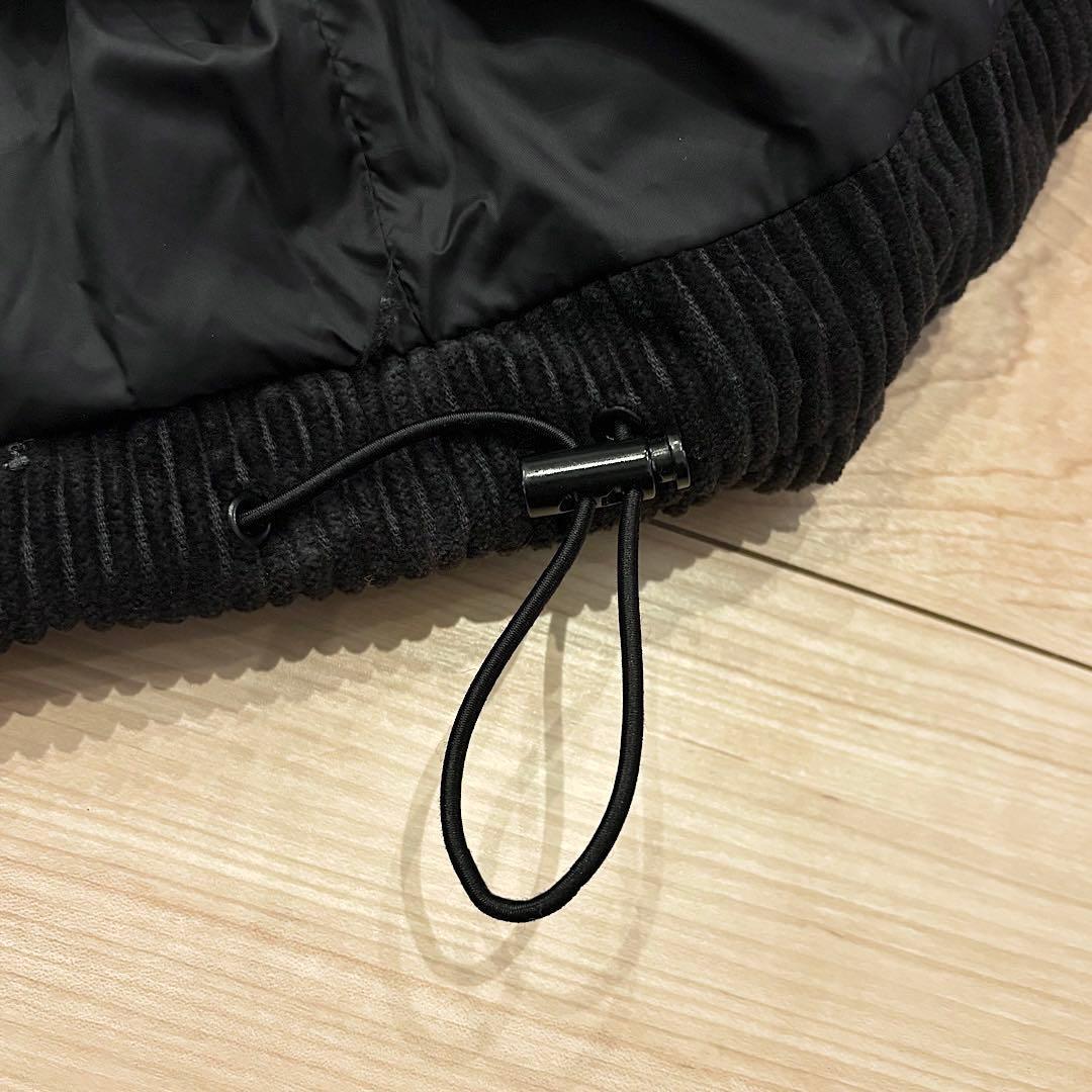 ZARA コーデュロイ ダウンジャケット パフジャケット ブラック XL メンズ