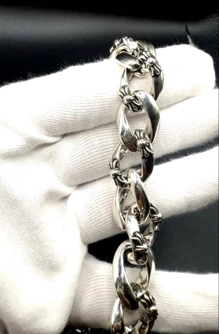 silver925刻印あり　クロスウォレットチェーンタイニーチェーン