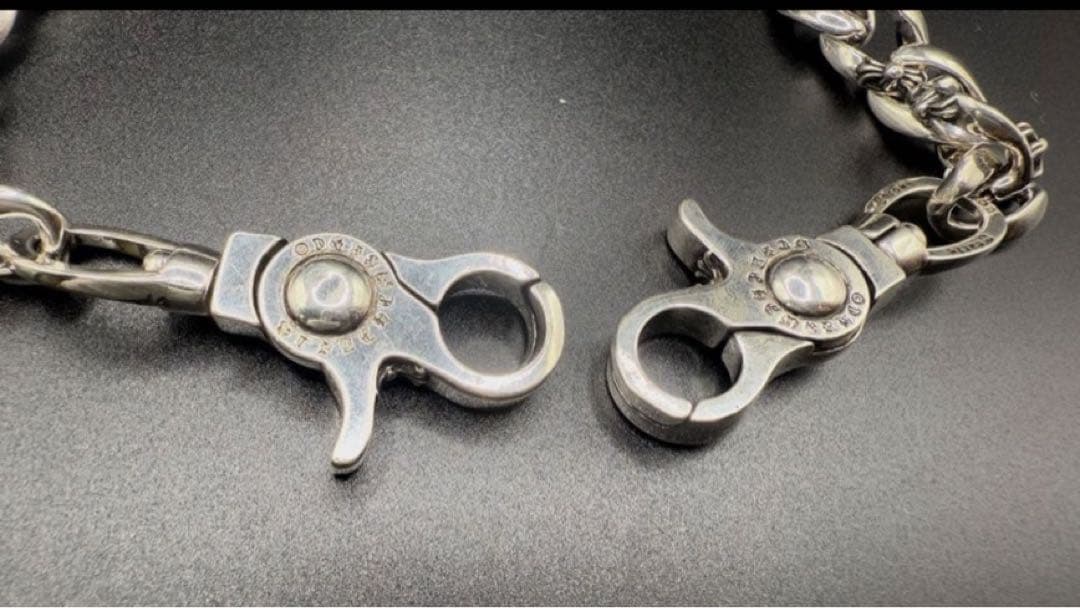 silver925刻印あり　クロスウォレットチェーンタイニーチェーン