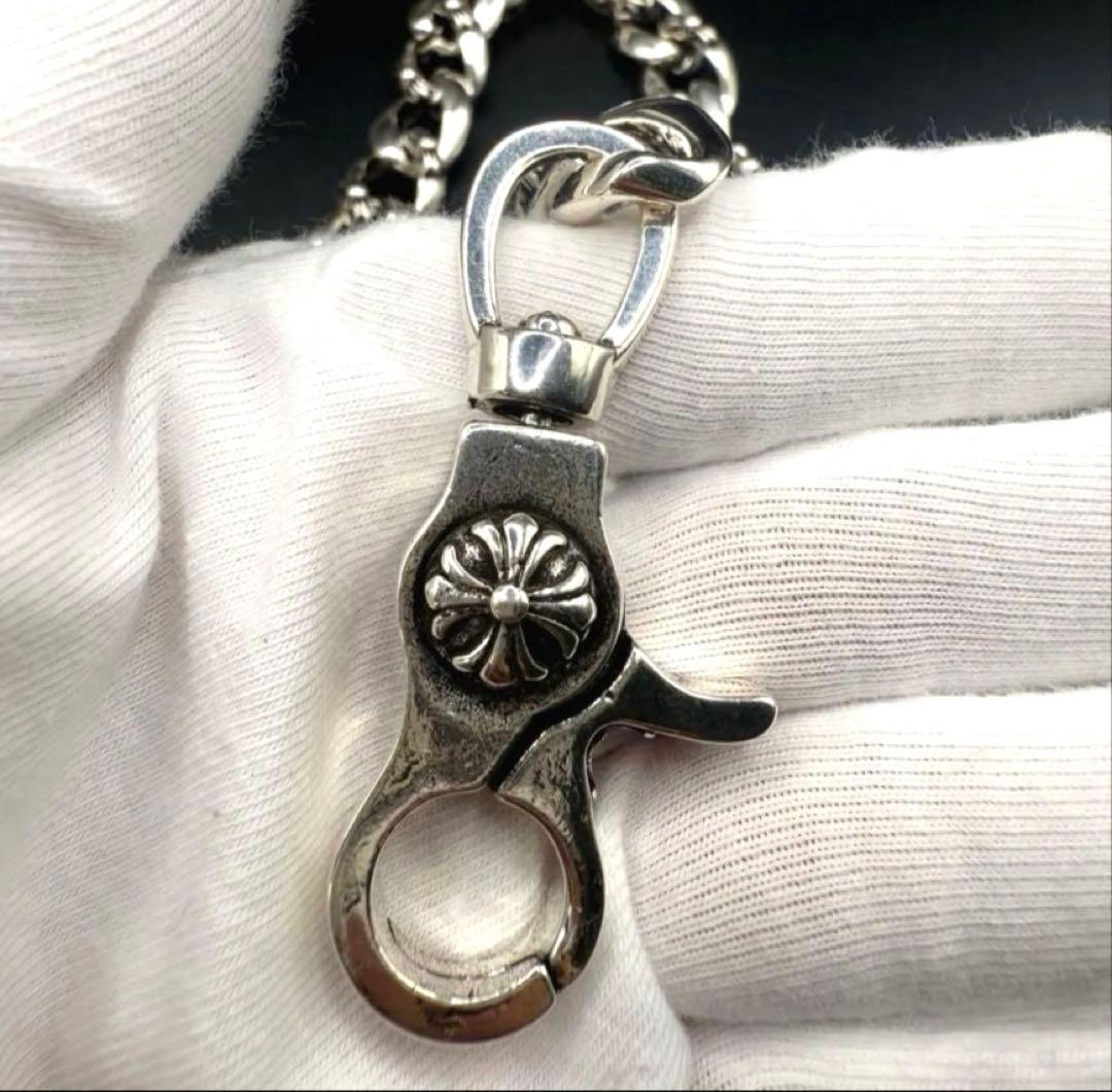 silver925刻印あり　クロスウォレットチェーンタイニーチェーン