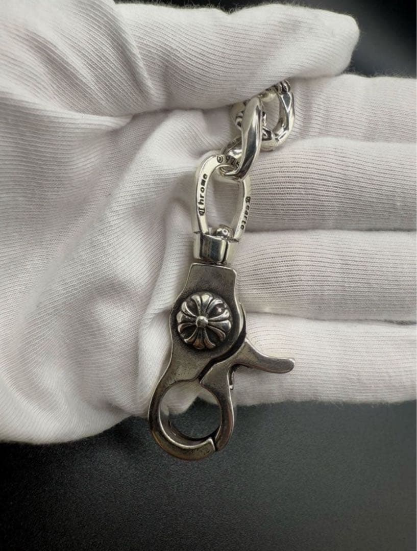 silver925刻印あり　クロスウォレットチェーンタイニーチェーン