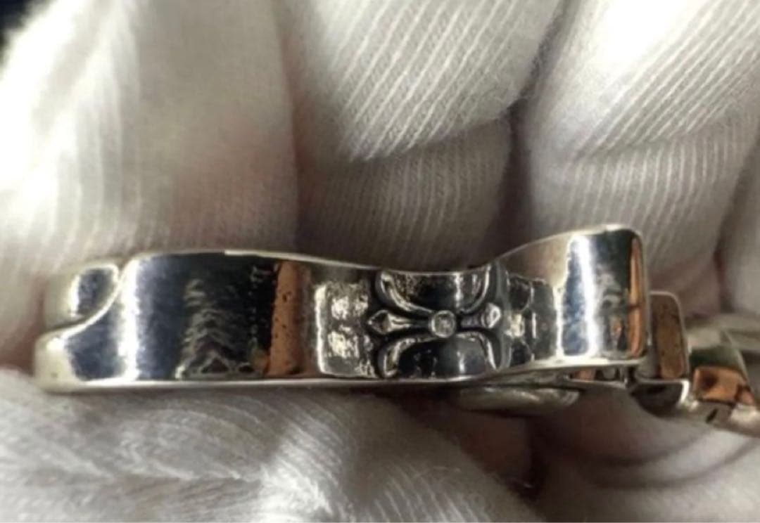 silver925刻印あり　クロスウォレットチェーンタイニーチェーン