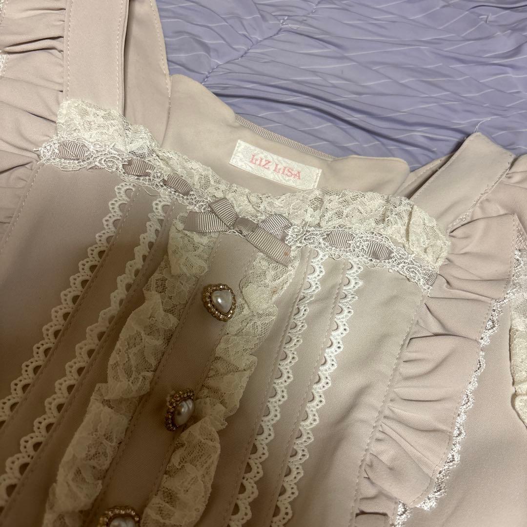 LIZLISA ティアラリボンティアードワンピース ピンク