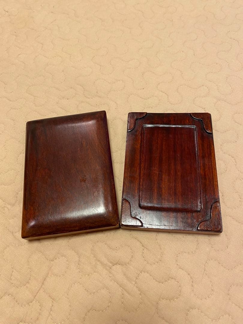 硯⑪年始値下げ【新品未使用】端渓硯（彫刻:蝙蝠）